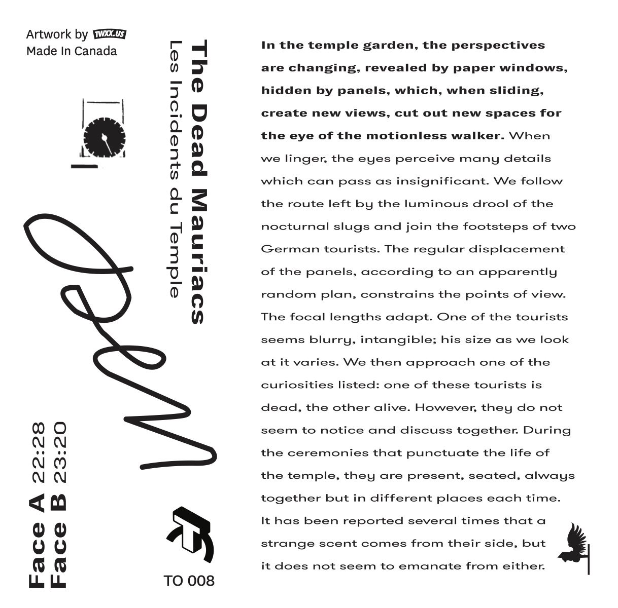 Cover art for The Dead Mauriacs – Les Incidents du Temple